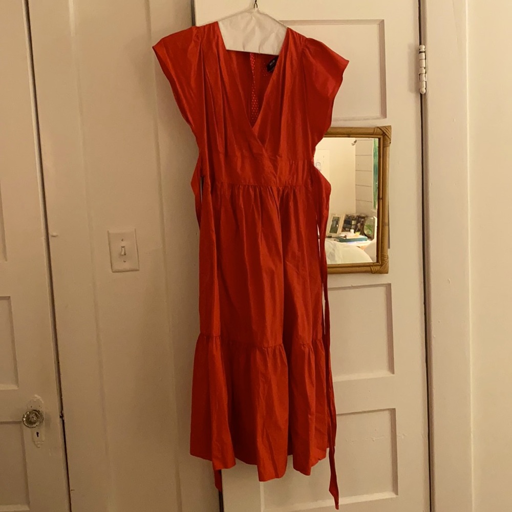Poppy Short Sleeve Faux-Wrap Midi Dress - Anthropologie